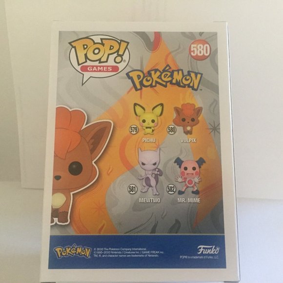 NEW 2020 SDCC Shared Exclusive Pokemon Vulpix Flocked Funko Pop Figure #580 - Picture 5 of 8